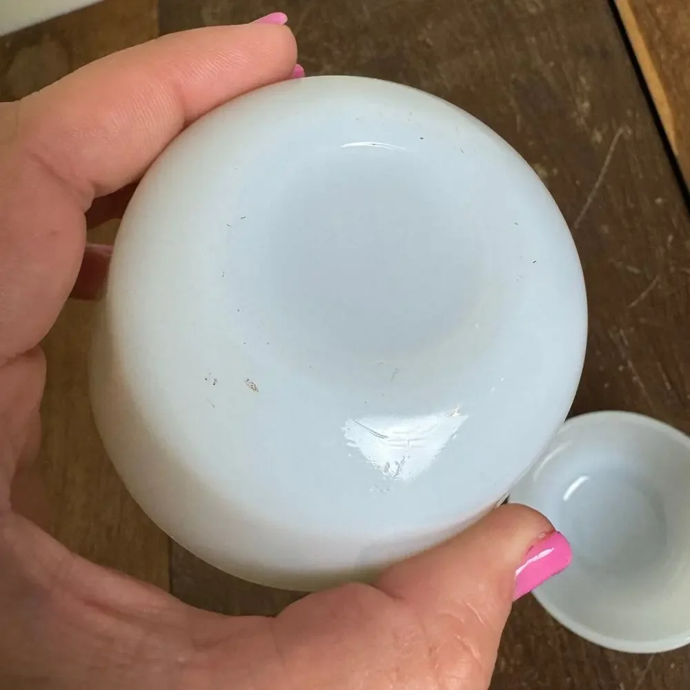 Vintage Ramekin Milk Glass Bowls Set of 2 Small Vintage Kitchen‎